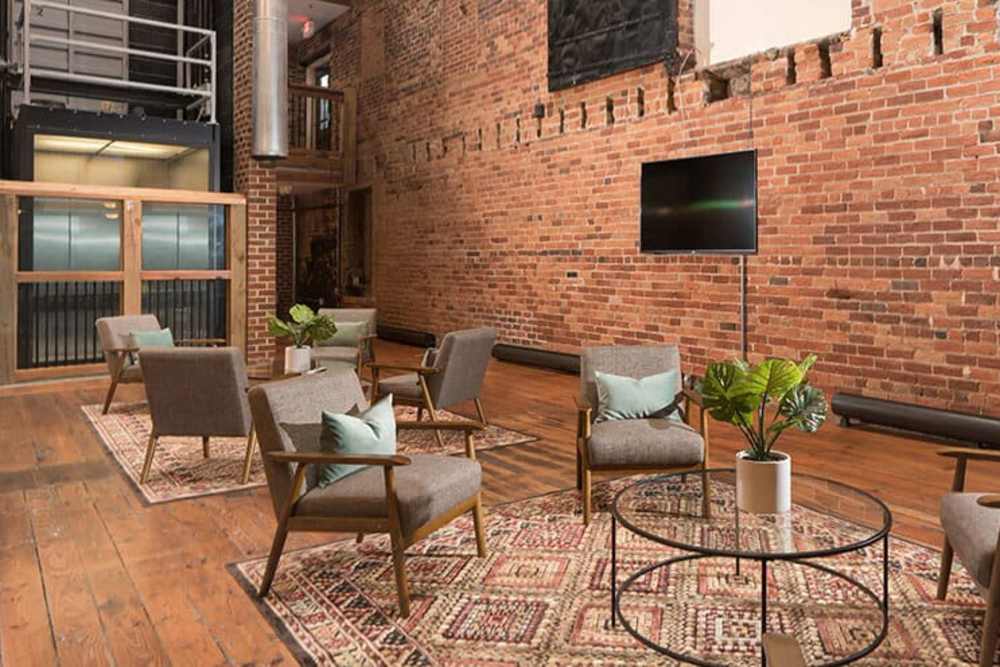 Clubhouse lounge at High Street Lofts in Petersburg, Virginia
