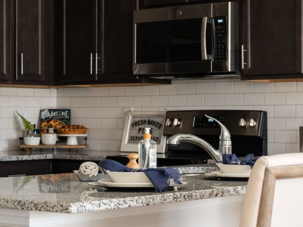 Granite countertop in a home at Randall Residence of Centerville in Centerville, Ohio