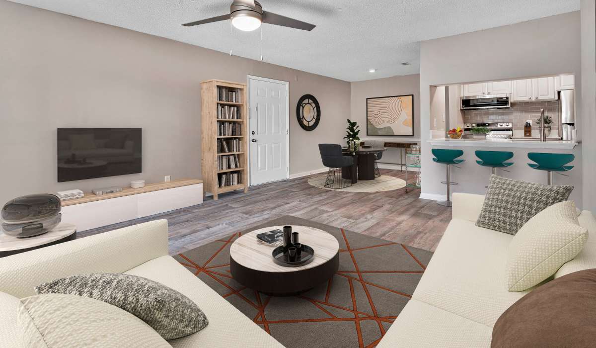 Open concept living spaces at Isles at East Millenia in Orlando, Florida