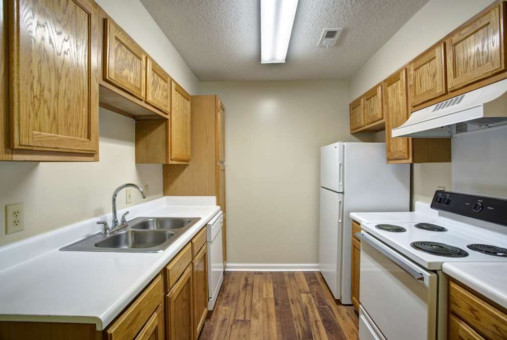 Kitchen with dishwasher at Ridgewood at Greenbrier in Greenbrier, Tennessee