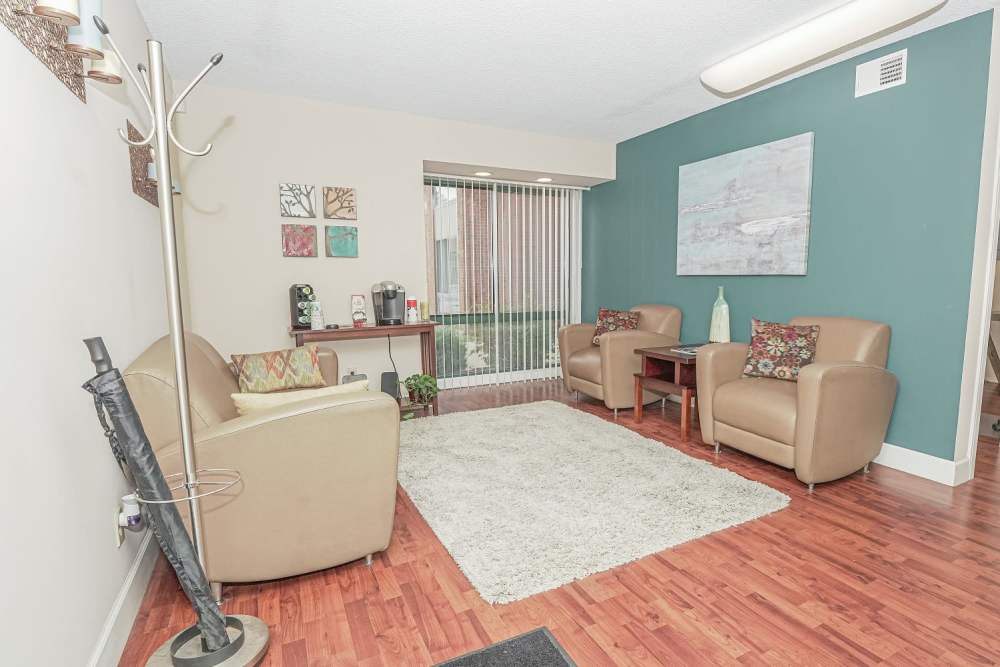 Leasing center at Courtyard Apartments in Columbia,Missouri