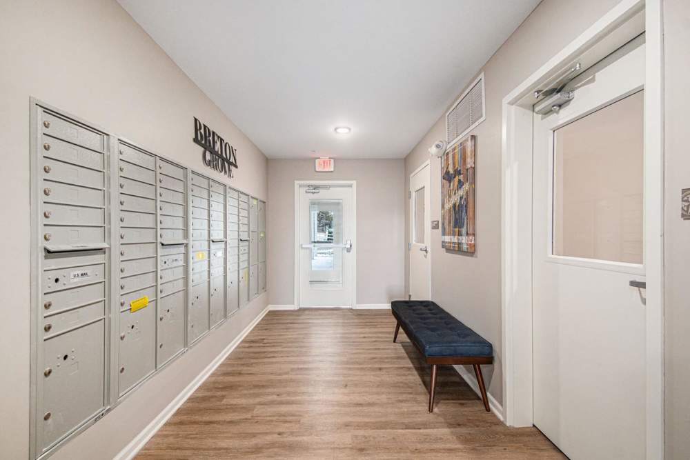 Community lockers at Breton Grove I in Grand Rapids. MI