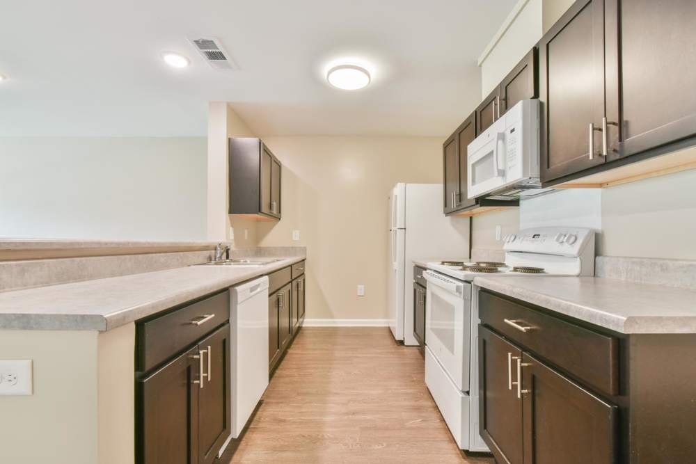 Well-equipped kitchen at Canaan Crossing in Madison. GA