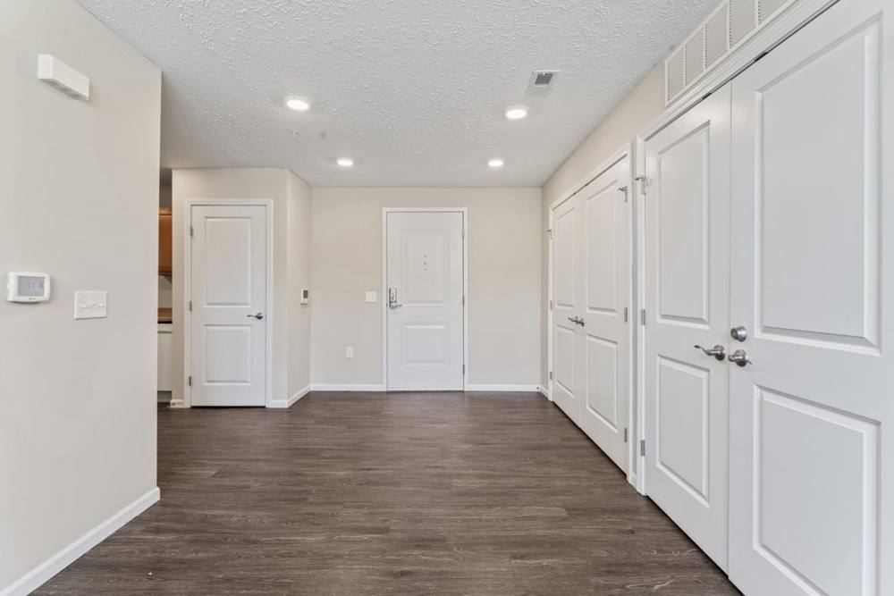 Open entry area leading into the living space at Blackhawk Commons in Sheridan. IN