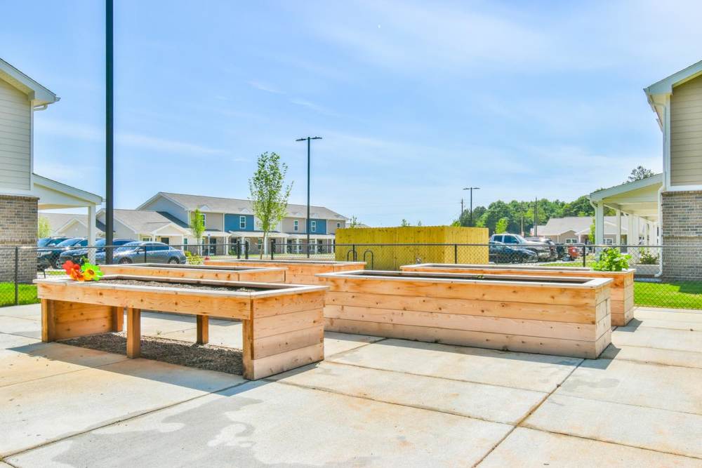 Community garden at Carmichael Commons in Madison, Georgia