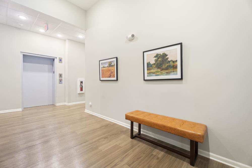 Elevator in a community apartment at Lambert Landing II in Chester, Virginia