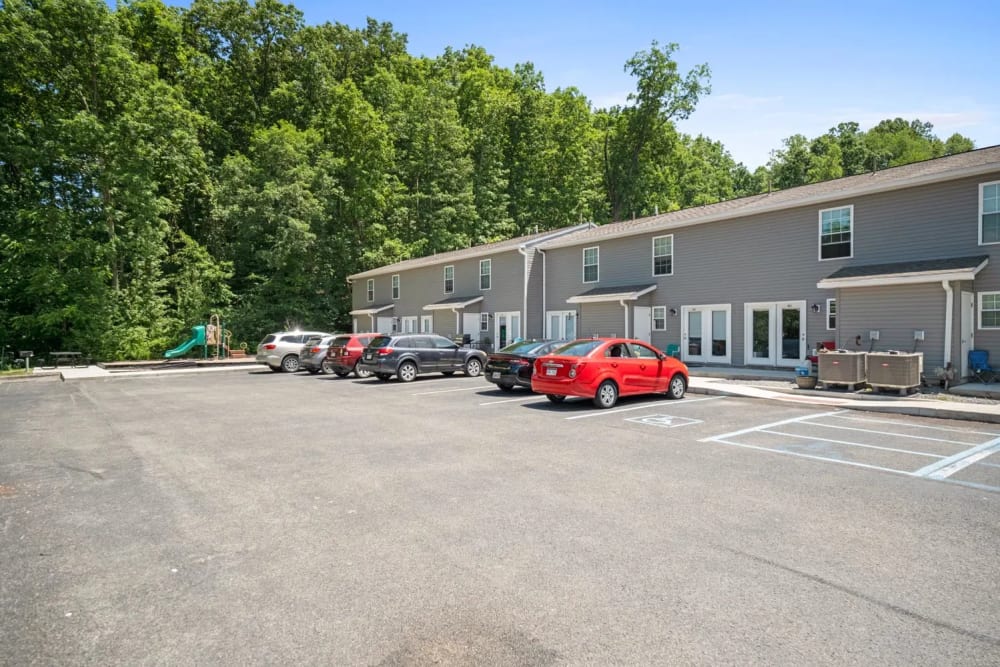 Exterior building with car parking at Josephs Crossing in Summersville. WV