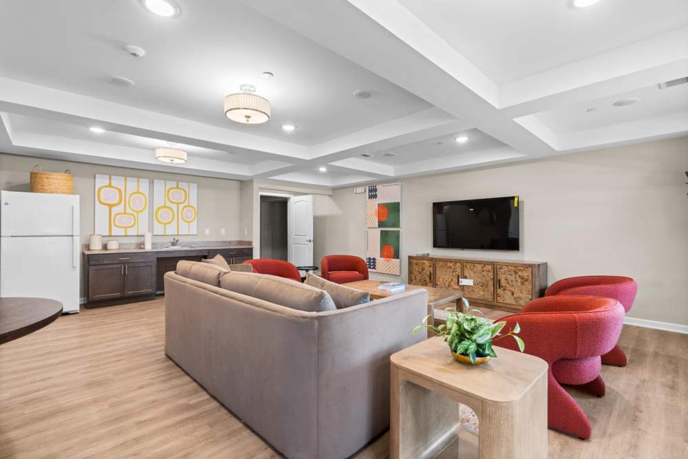 Lobby area with seating Millersview Crossing in Millersville, Maryland