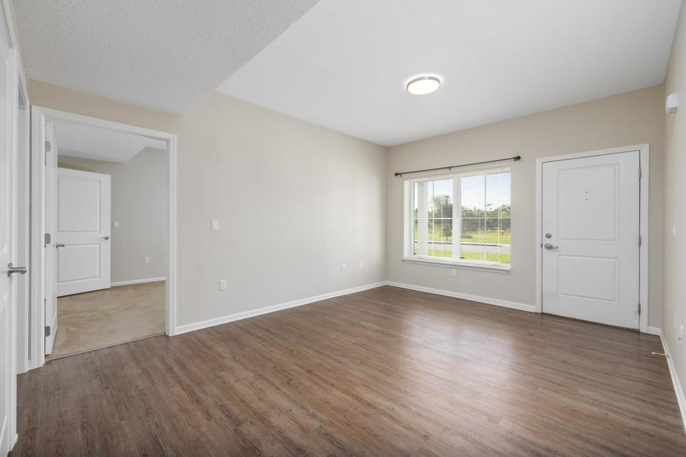 Spacious apartment kitchen with LVT flooring at Muncy Greene in Muncy, Pennsylvania