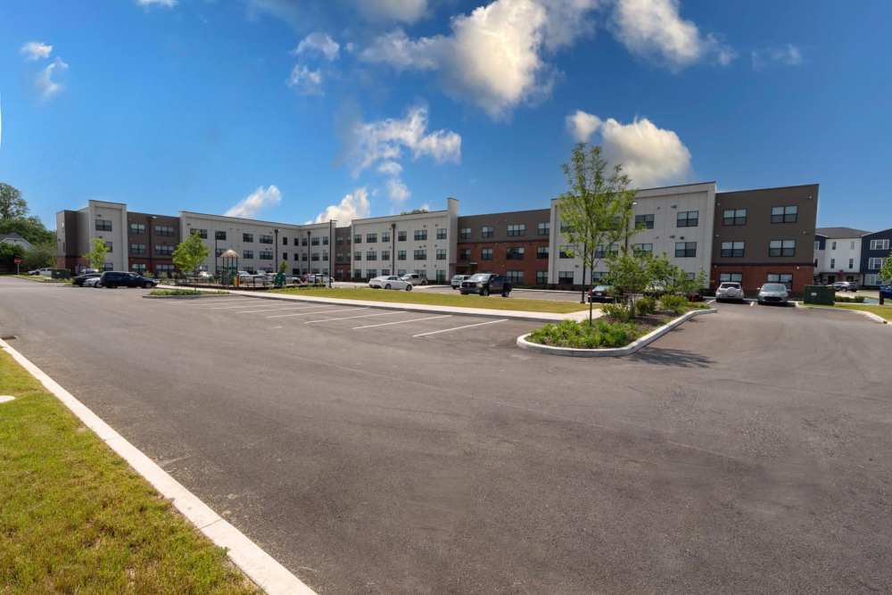 Exterior view of apartments at Proctor Place in Indianapolis, Indiana