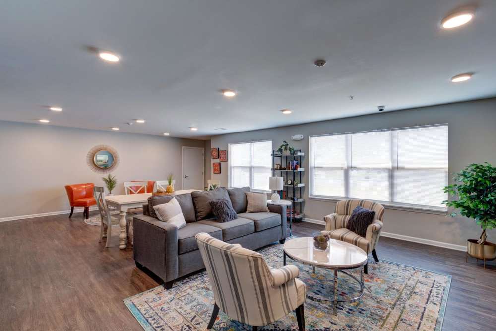 Community living space at Proctor Place in Indianapolis, Indiana