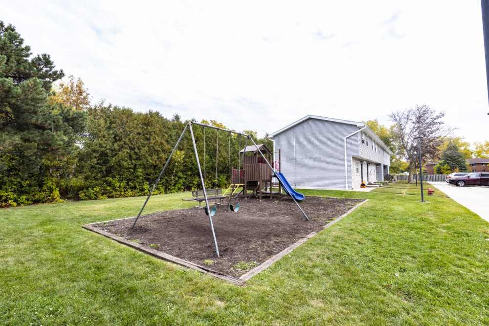 Play area at Taylor Crossing in Green Bay, Wisconsin