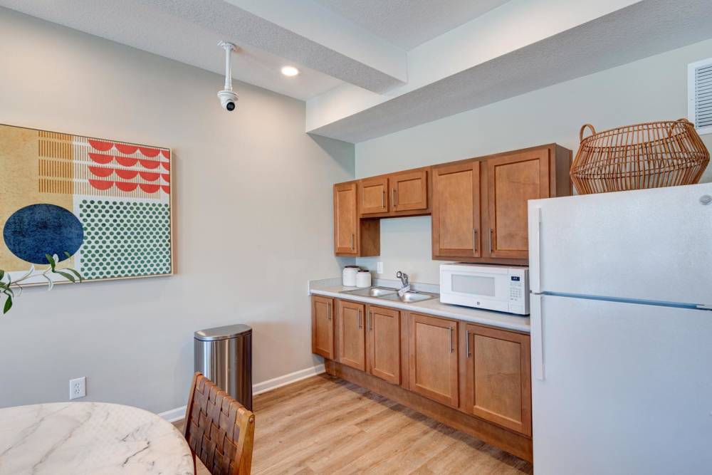 Community kitchen at Stanley Terrace in Plainfield, Indiana
