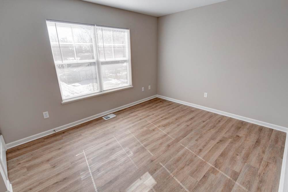 Well-lit apartment bedroom at Stanley Terrace in Plainfield, Indiana