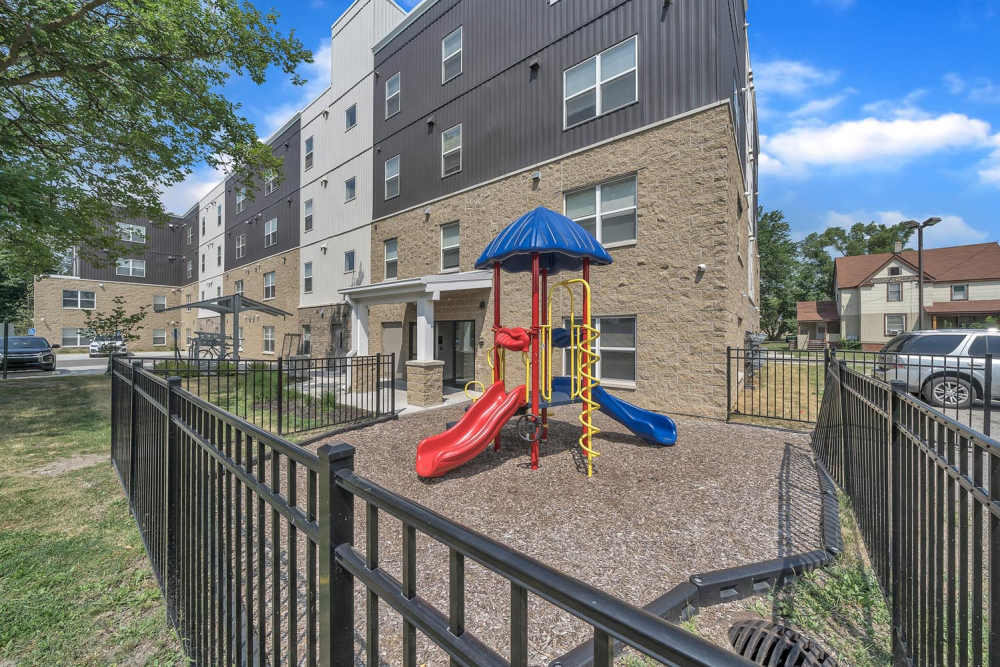 Community play area at The Hamilton in Pontiac. MI