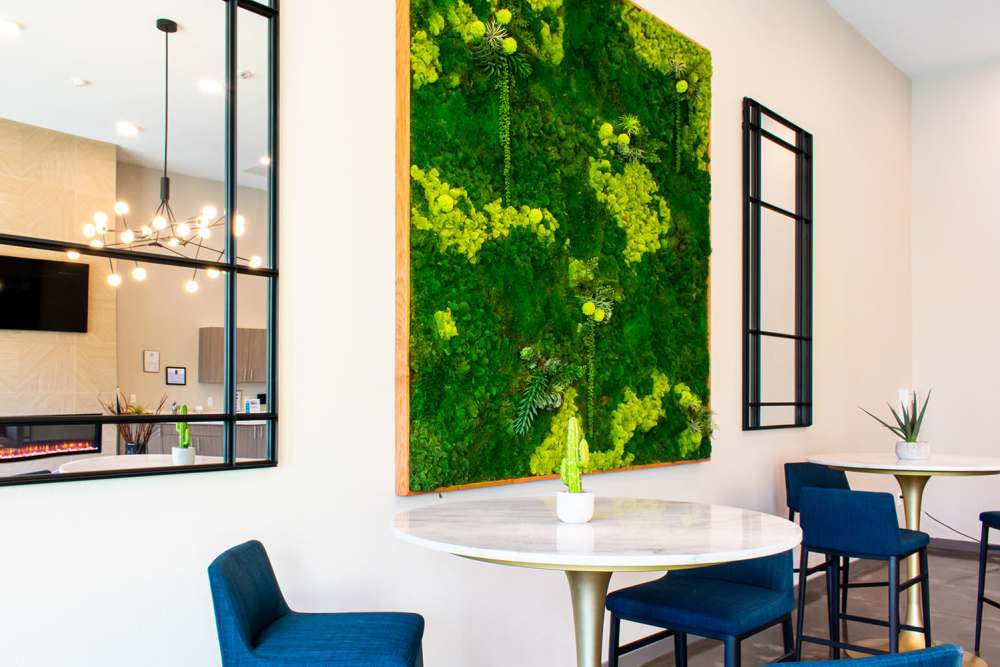Clubhouse with table and chair for dining at Lakeview in Reno, Nevada