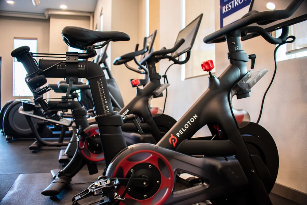Fitness center with exercise cycle at Lakeview in Reno, Nevada