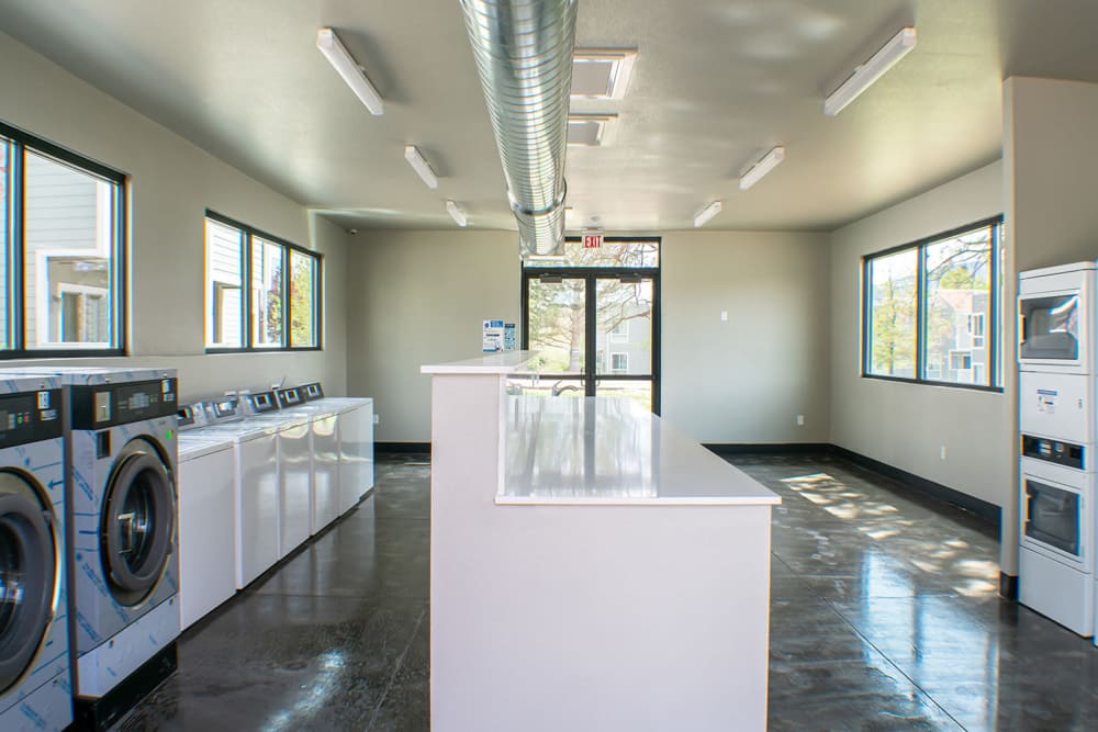 Community laundry room with washer and dryer at Lakeview in Reno, Nevada