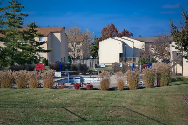 Far view of swimming pool at The Reserve at Sharon Woods in Columbus, Ohio