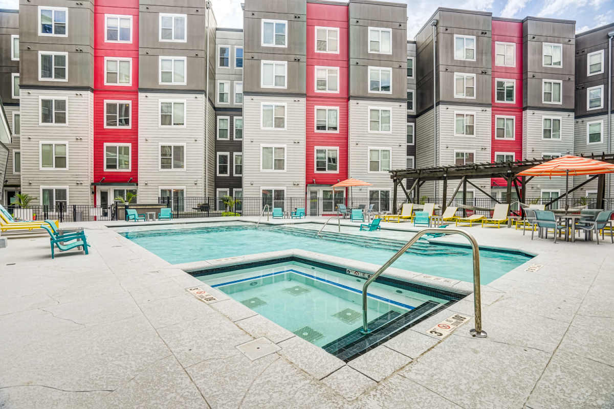 Swimming pool at The Nine in Louisville. KY