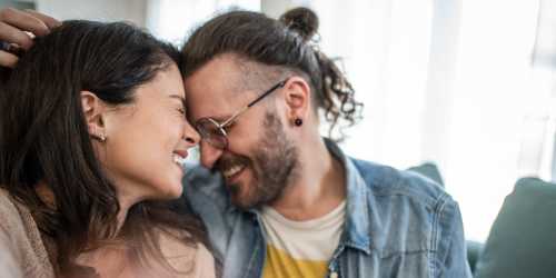 Happy resident couple at Terrace View Apartments in Fresno, California