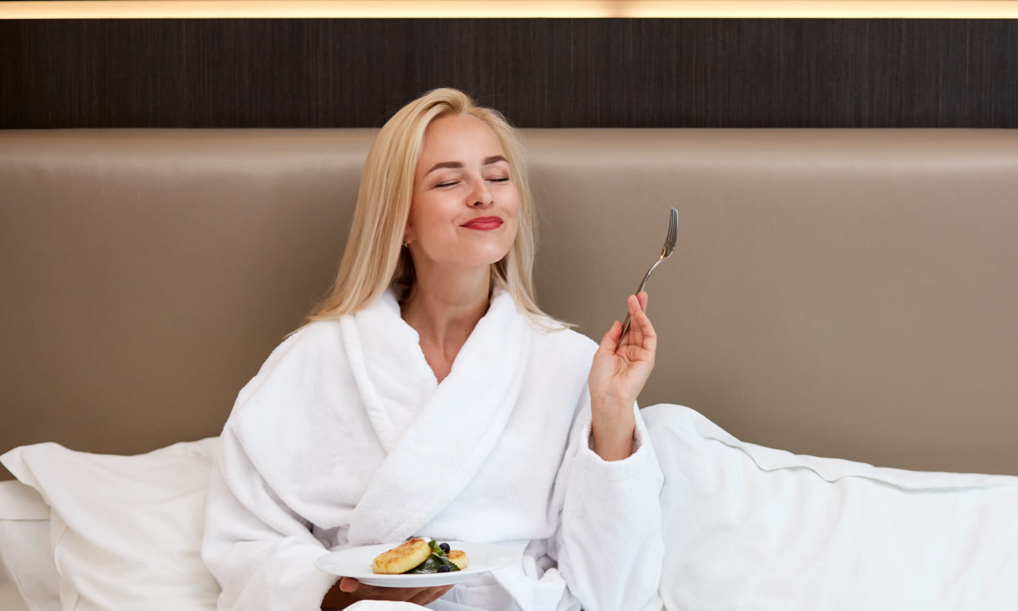 Resident relaxing in her home at Bocora in Boca Raton, Florida