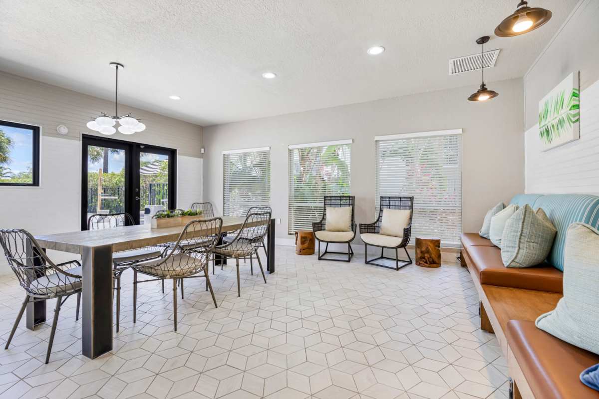 Premium-looking clubhouse at Centro at Davie Apartments, Davie, Florida