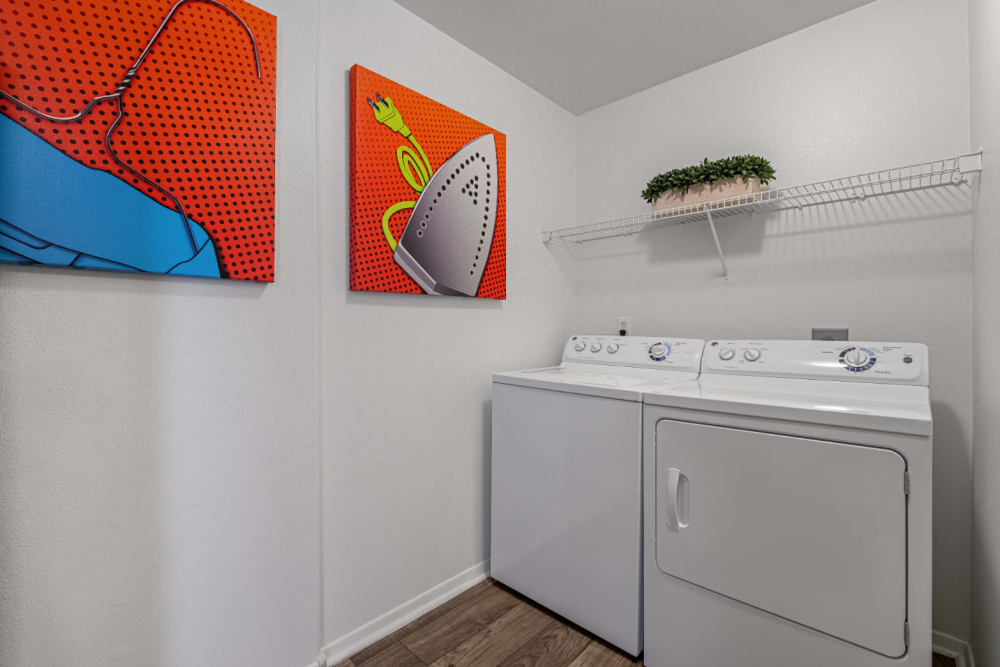 Full size washer and dryer at Alante at the Islands in Chandler, Arizona