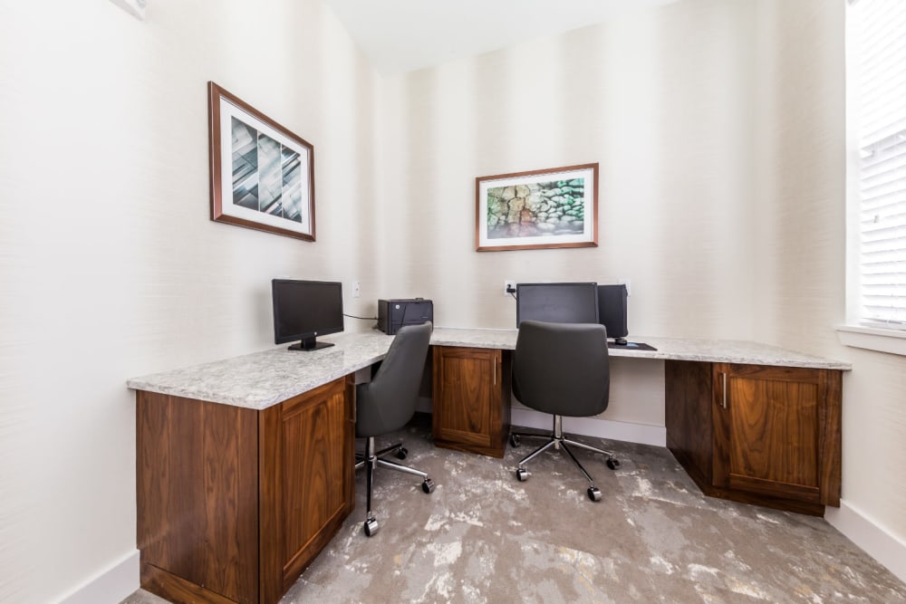Business center at Marquis at Cinco Ranch in Katy, Texas