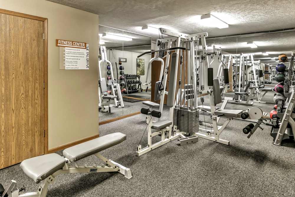 Fitness center at The Falgrove Apartments in Omaha, Nebraska