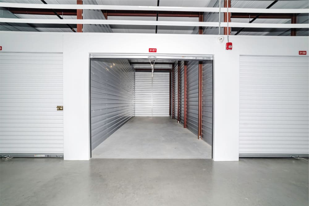 An open storage unit at Your Storage Units Ocoee in Ocoee, Florida