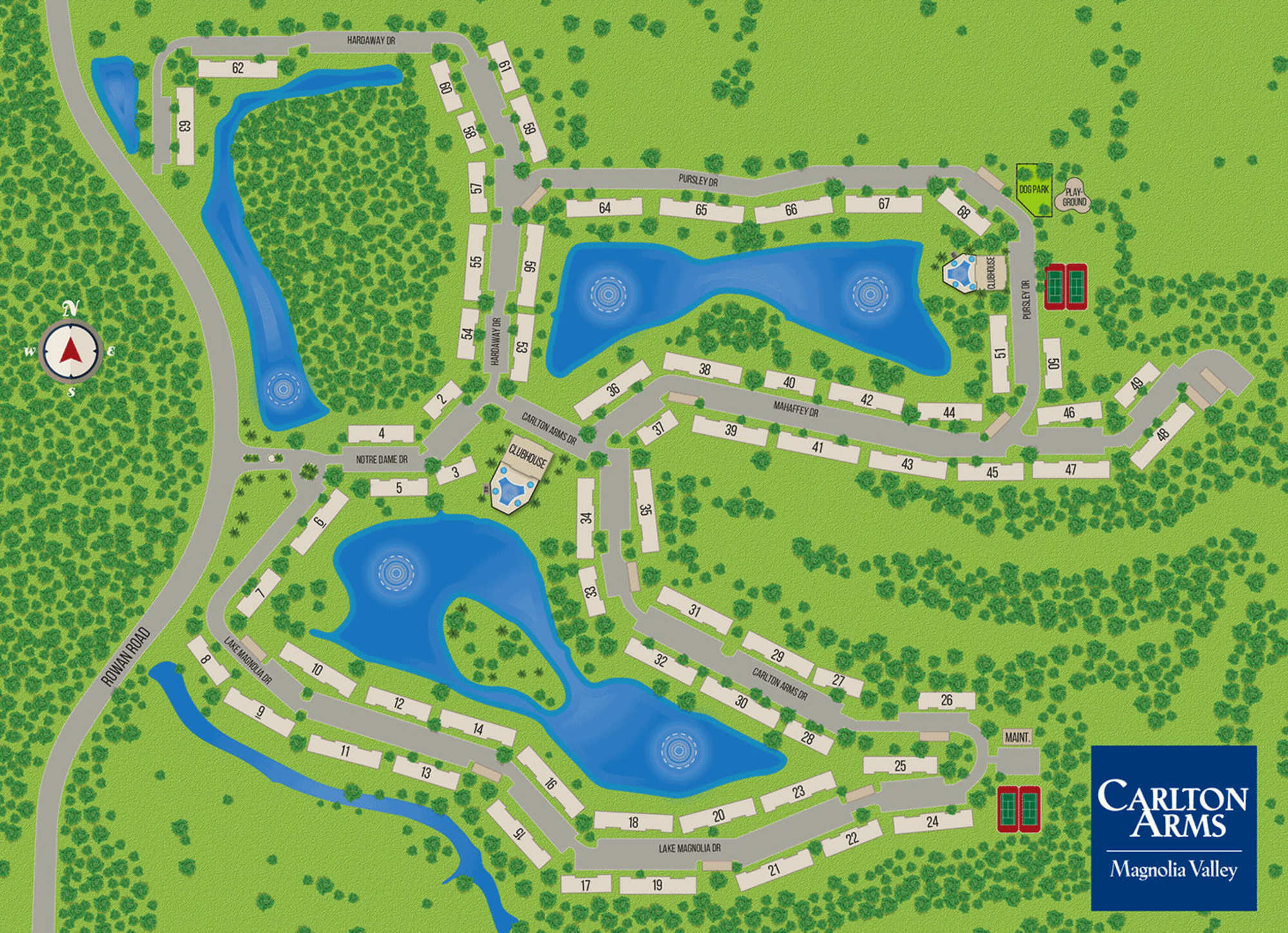 Carlton Arms Of Magnolia Valley Site Map