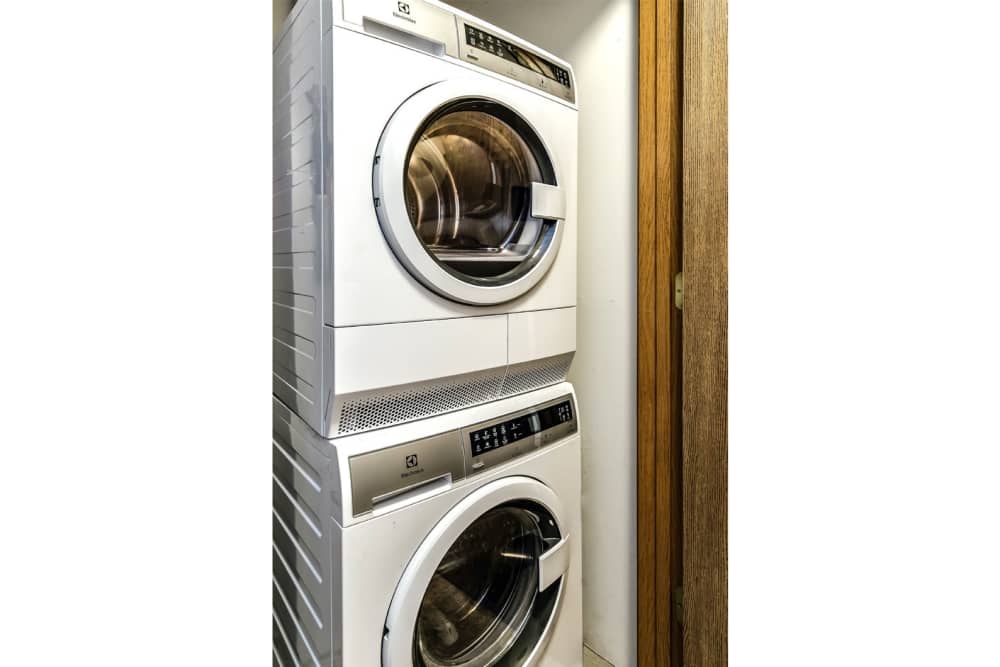 Washer and dryer at The Falgrove Apartments in Omaha, Nebraska