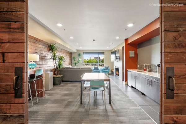 A clubhouse with games at South Block Apartments in Salem, OR