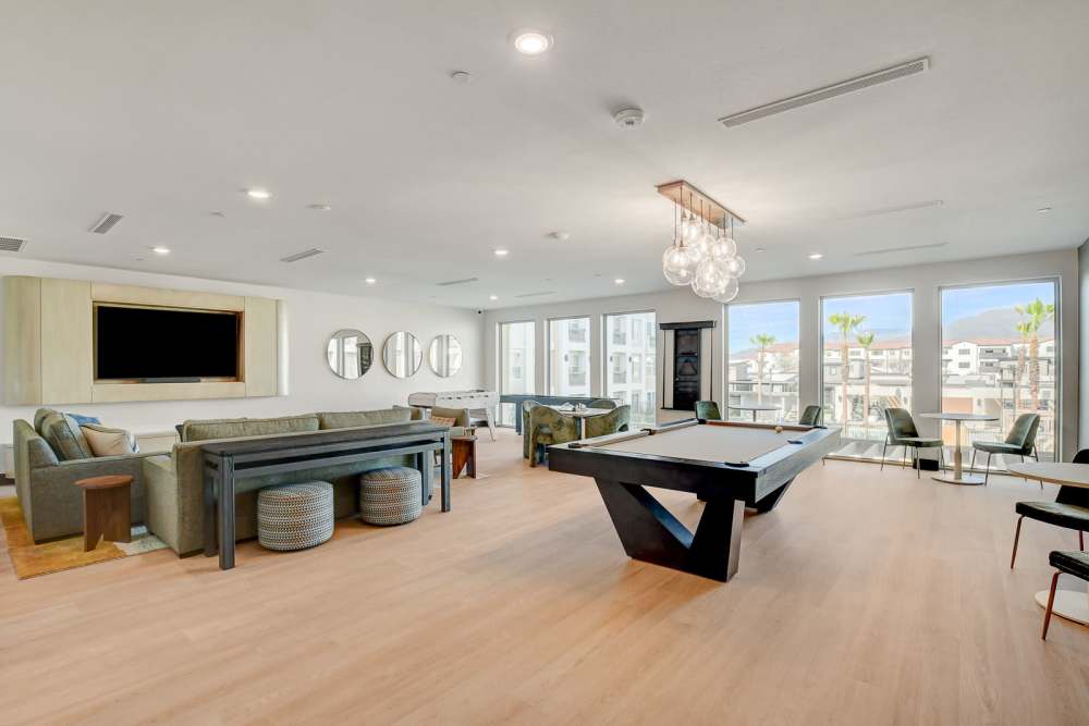 Clubhouse with indoor games at Heirloom at Rome in Las Vegas, Nevada