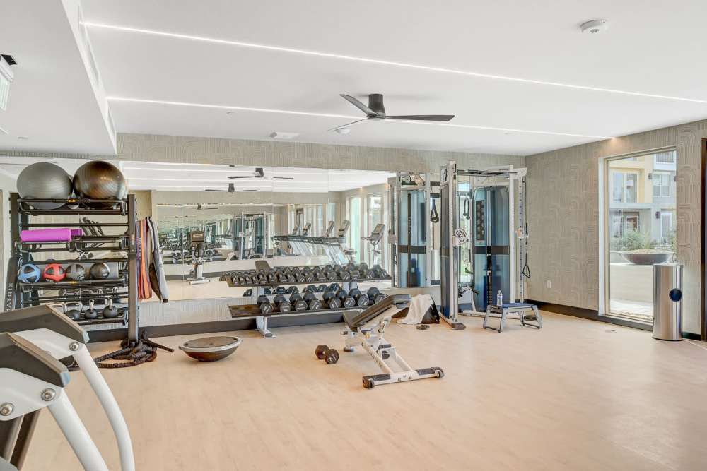 A fitness center at Heirloom at Rome in Las Vegas, Nevada