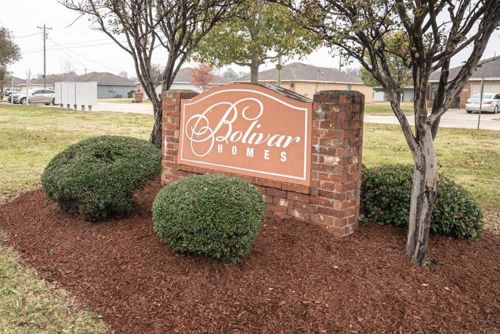 Property signage at Bolivar Homes in Cleveland,Mississippi