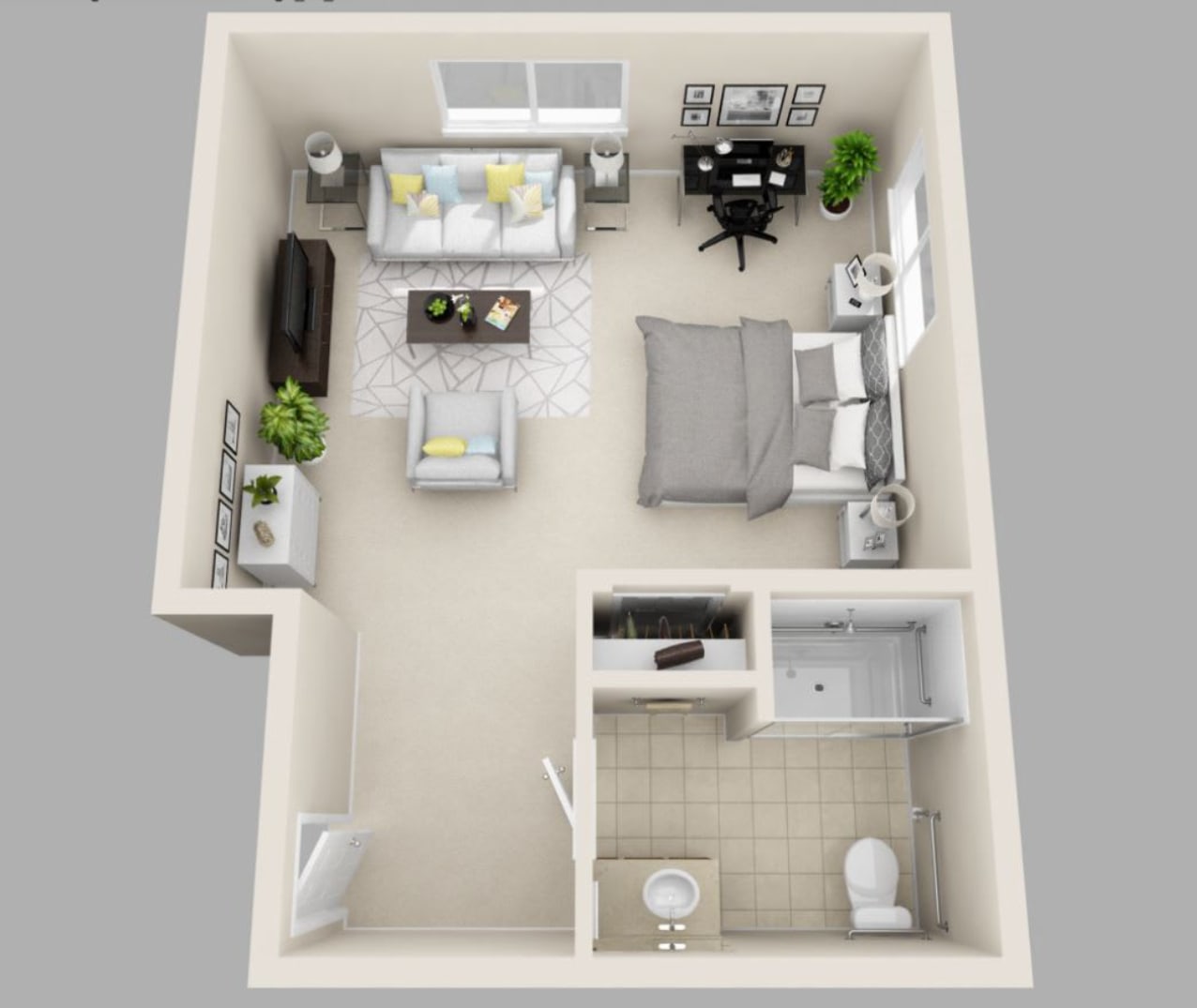 memory care floor plan at Brightwater Senior Living of Tuxedo in Winnipeg, Manitoba