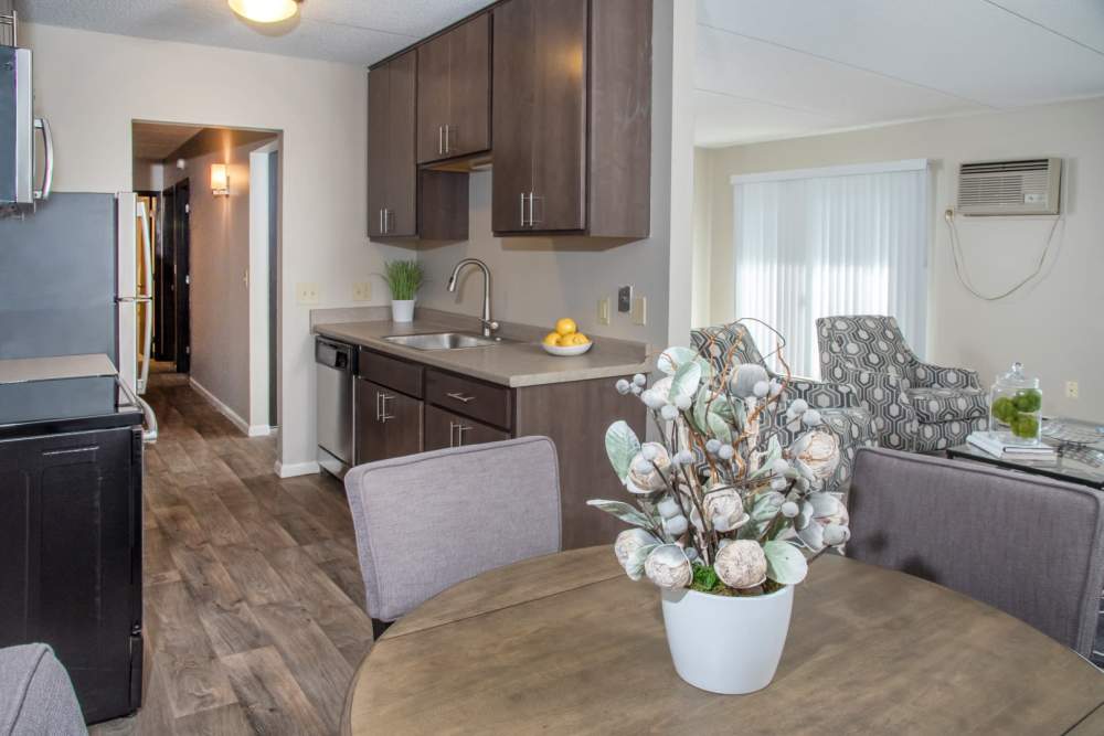 Dinning area at Meadowview Apartments in Anoka, Minnesota