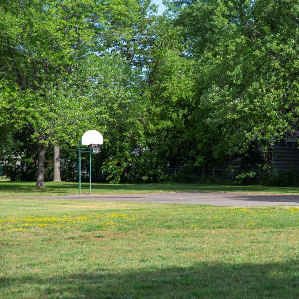 A basket ball court near Bass Lake Crossing in New Hope, Minnesota