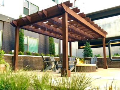 Outdoor community firepit at Argon in Oklahoma City, Oklahoma