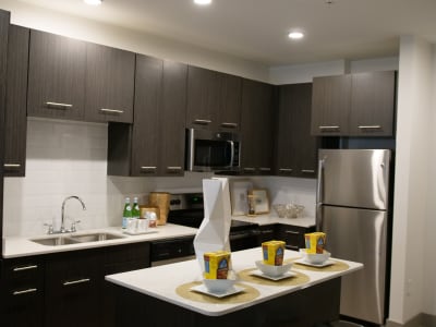 Gourmet kitchen with granite countertops at Argon in Oklahoma City, Oklahoma
