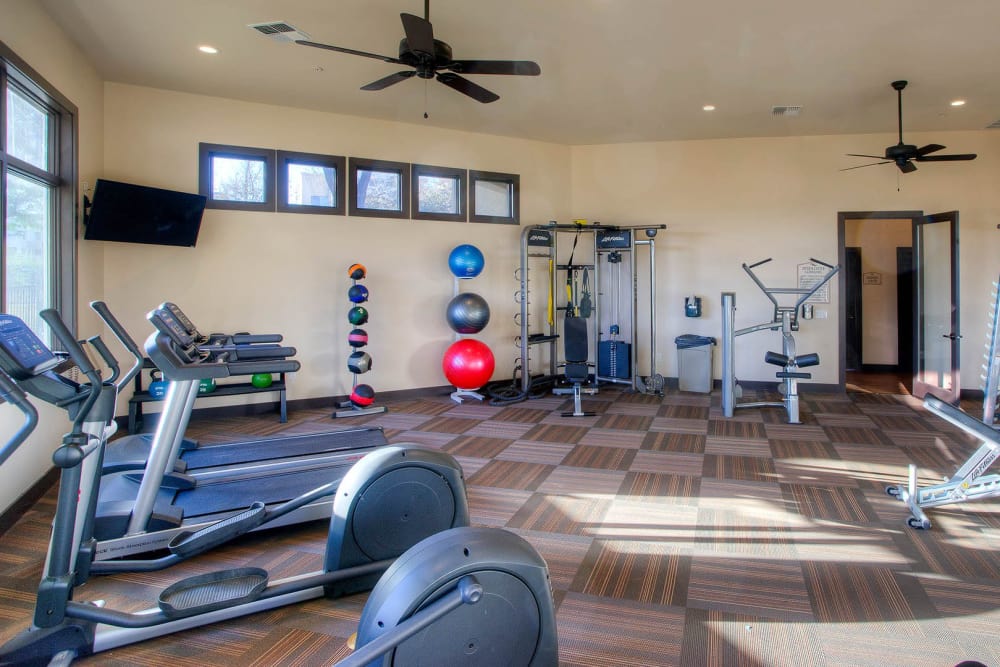 Onsite fitness center at The Reserve at Gilbert Towne Centre in Gilbert, Arizona
