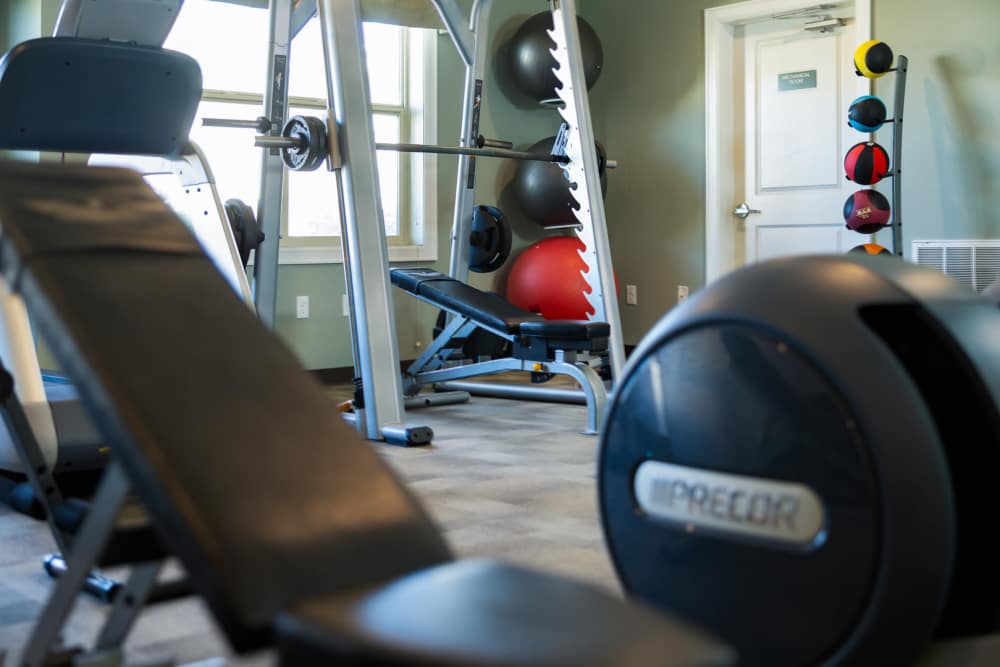 Fitness center at University Commons in Williston, North Dakota