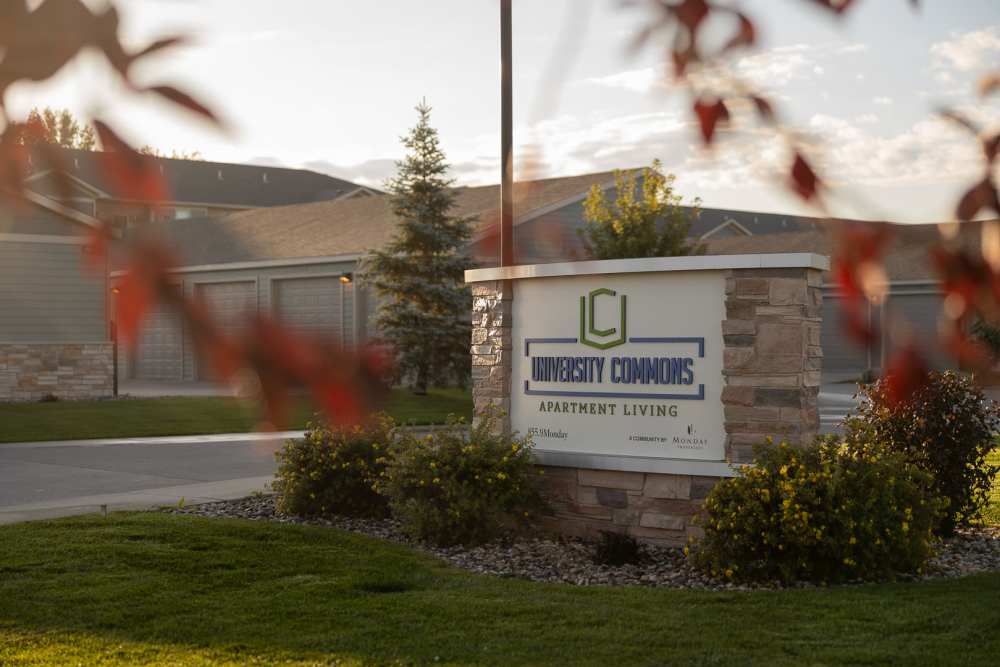 Signage of University Commons in Williston, North Dakota