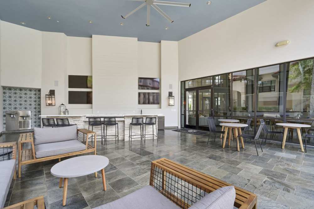 Clubhouse with planty of seating at Domain Memorial in Houston, Texas