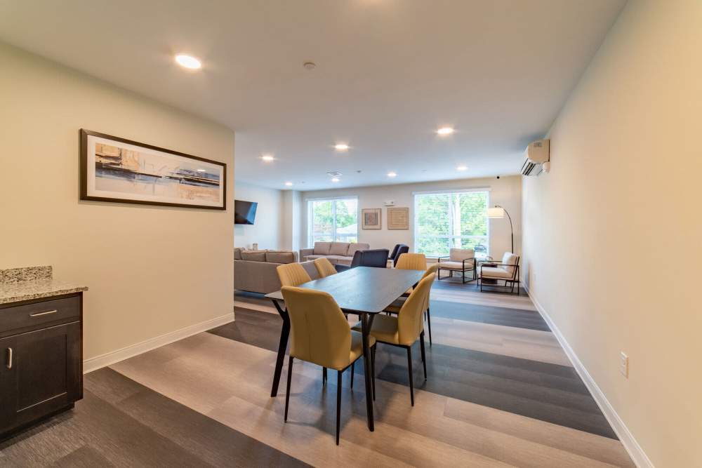 Clubhouse with lots of seating area at Tavernier Place in Acton,Massachusetts