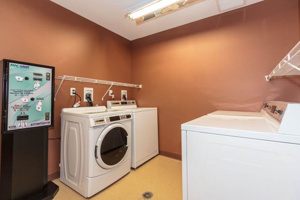 Laundry facility at Pleasant Street Apartments in Beverly, Massachusetts