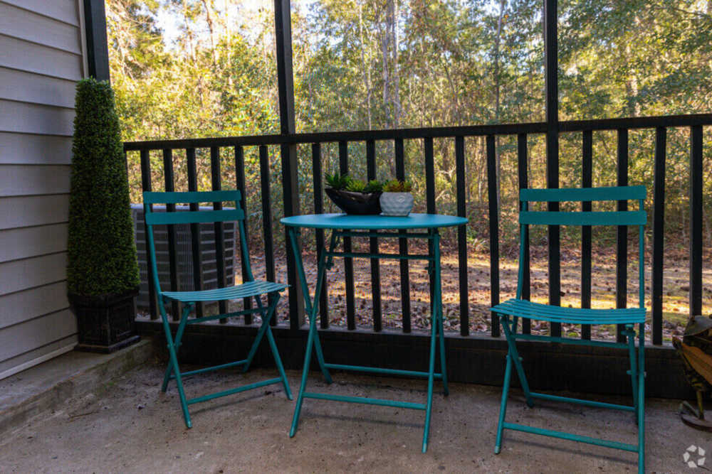 Outdoor seating area at Crickentree in Mt Pleasant, South Carolina,