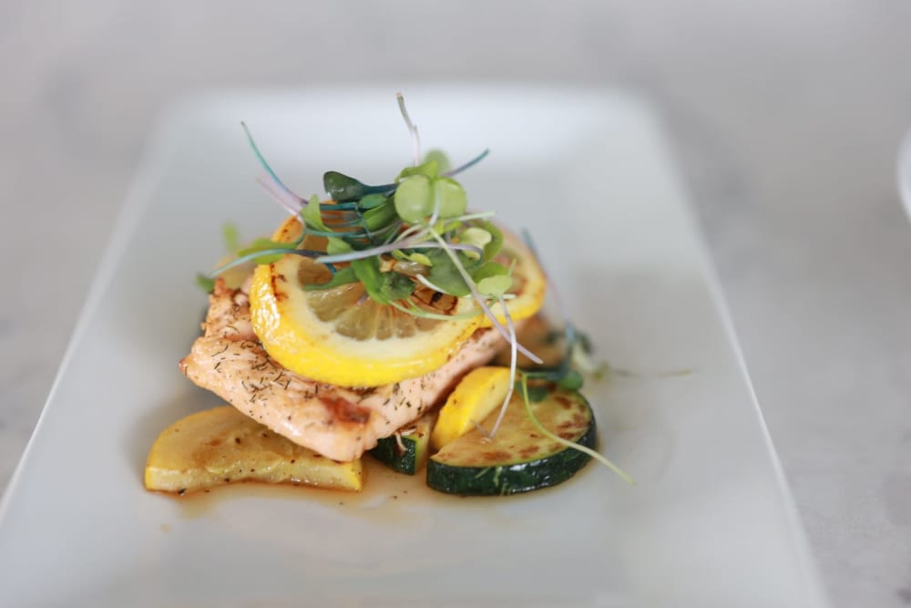 A delicious plate of food at The Madison Senior Living in Kansas City, Missouri